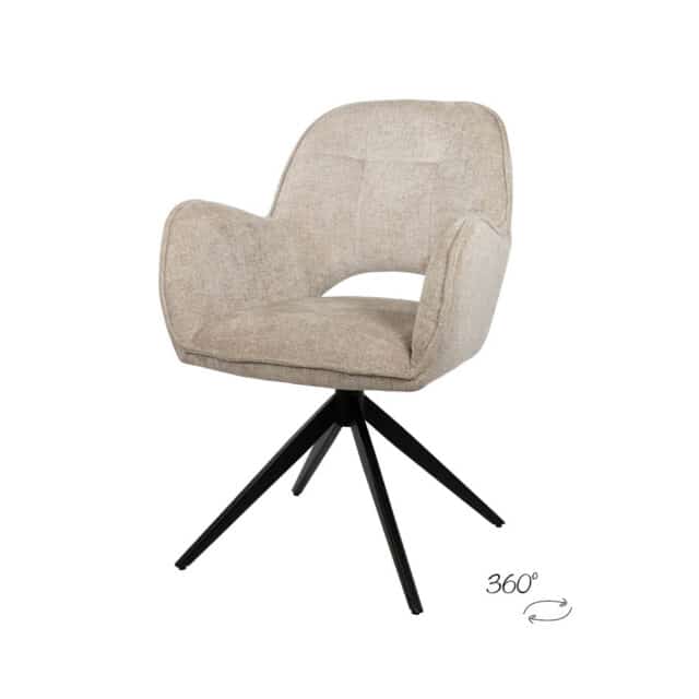 Eetkamerstoel Alicia 8211 Draaipoot 360ars 8211 Cremona 8211 Taupe 04 Bestelling Per 2 Stuks