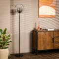 Vloerlamp 1-lichts, V340 smoke glas