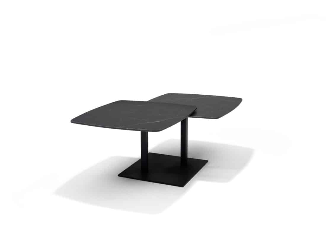 Salontafel Gemini 8211 Zwart Deckstone 8211 2 Bladen Schuifbaar