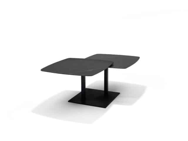 Salontafel Gemini 8211 Zwart Deckstone 8211 2 Bladen Schuifbaar