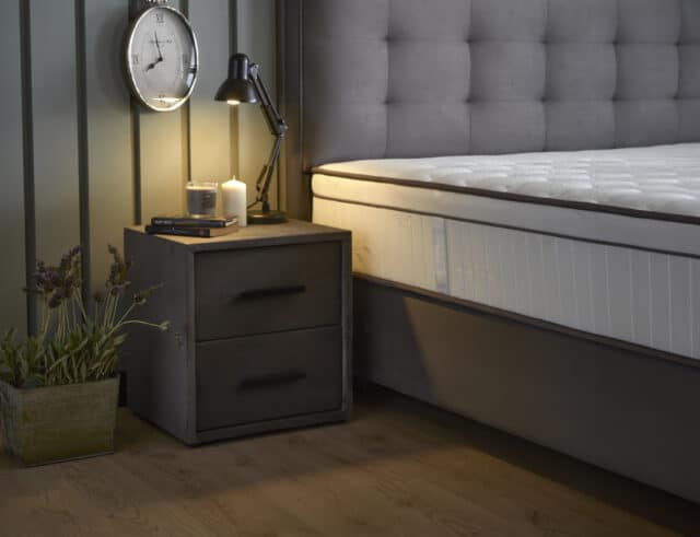Opbergboxspring Modebed Antraciet 90x200cm 8211 Eenpersoons
