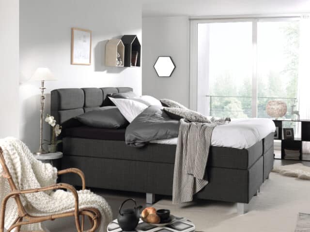Boxspring Gustavo Antraciet 180 215 200