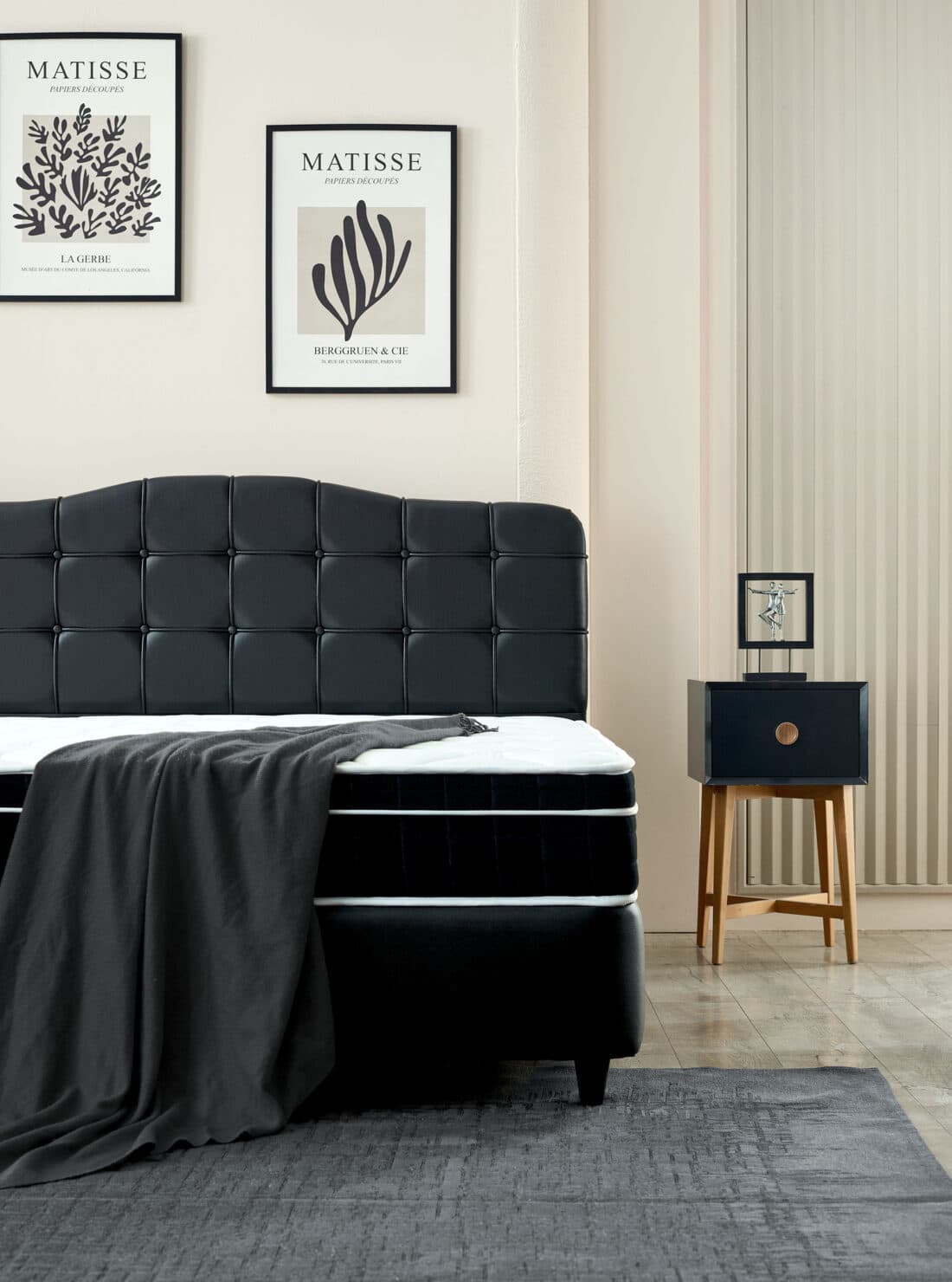 Opbergboxspring Marrakech Kunstleer Zwart 160x200cm