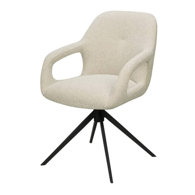 Eetkamerstoel Sahara 8211 Verstelbaar 8211 Stof Glacier Ash 8211 Relax Functie 8211 Zwart Frame