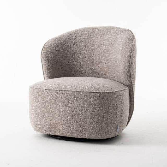 Draaifauteuil Sammy 8211 Stof Teddy 01 Natuurlijk