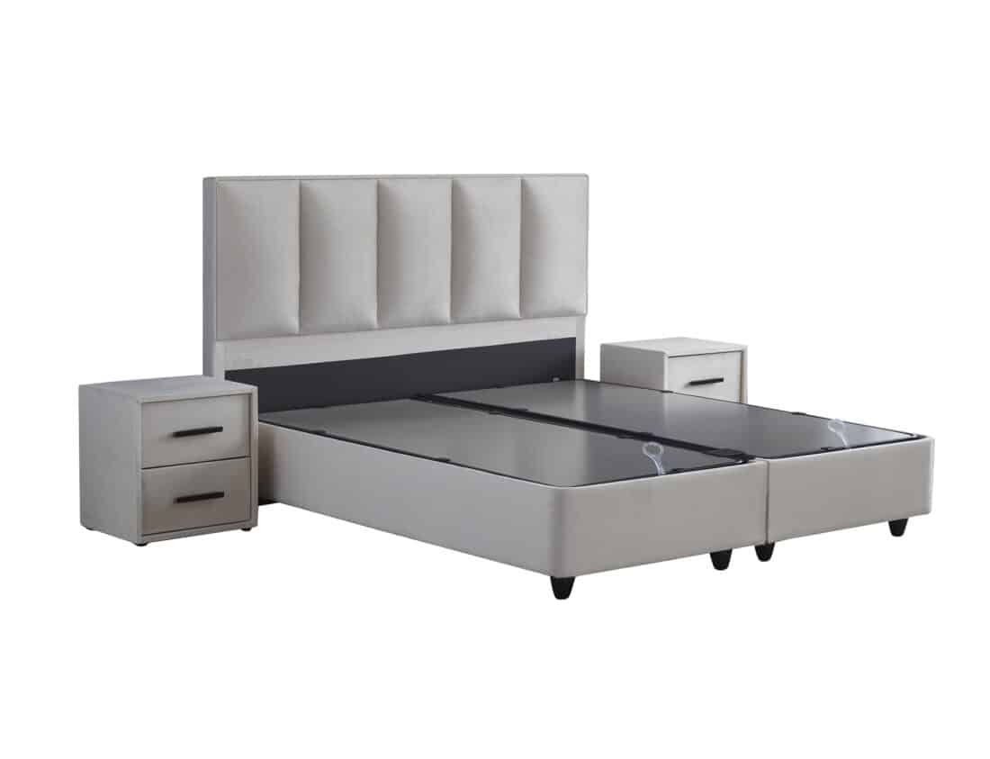 Opbergboxspring Birdybedd Beige 180x200cm