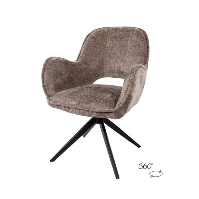 Eetkamerstoel Alicia 8211 Draaipoot 360ars 8211 Cremona 8211 Fur 24