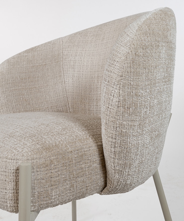 Eetkamerstoel Adele 8211 Beige Poten 8211 Cremona 8211 Taupe 04