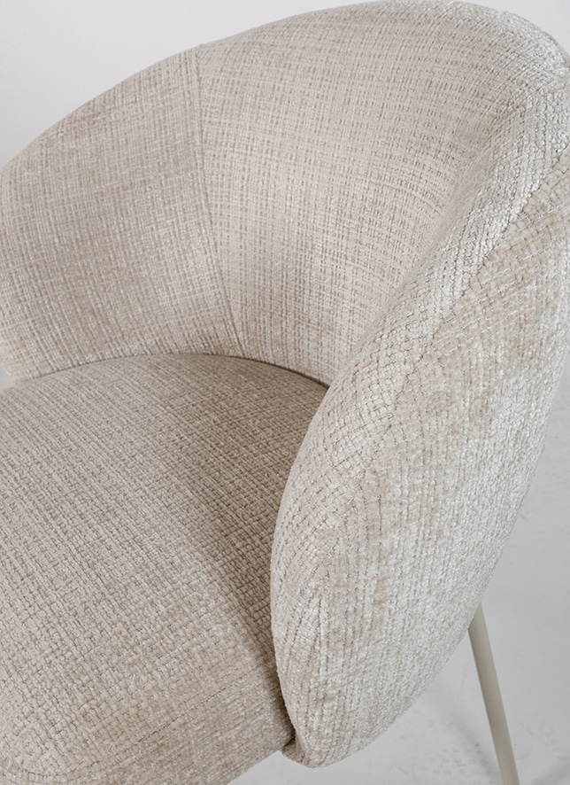 Eetkamerstoel Adele 8211 Beige Poten 8211 Cremona 8211 Taupe 04