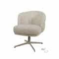 Bijzetfauteuil JLo - beige draaipoot 360 - Cuzco - Fog 3