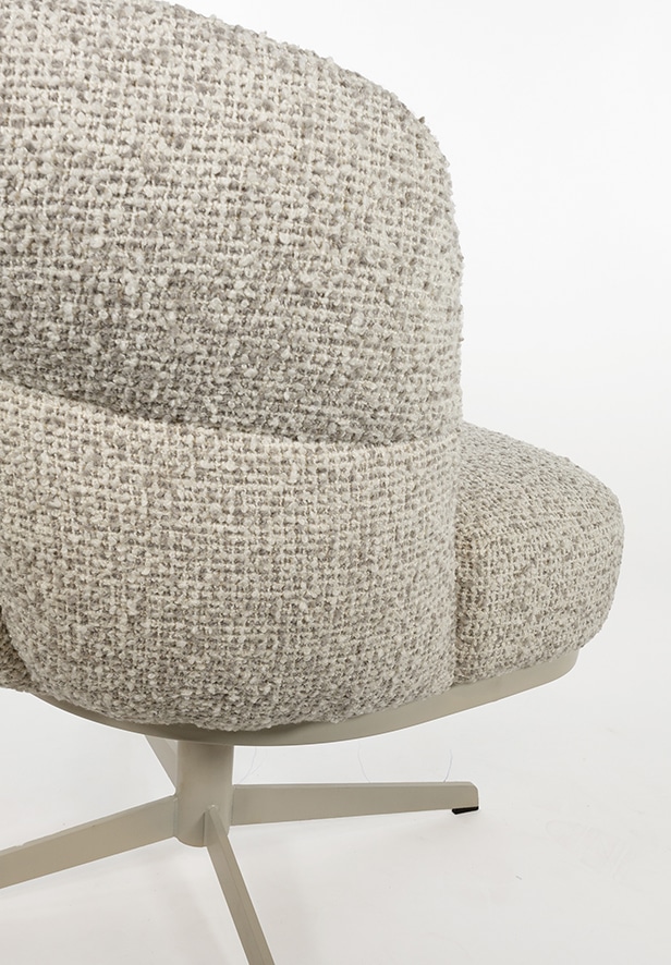 Bijzetfauteuil Jlo 8211 Beige Draaipoot 360 8211 Cuzco 8211 Fog 3