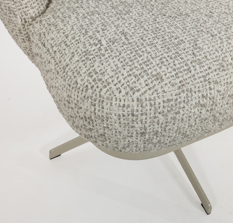 Bijzetfauteuil Jlo 8211 Beige Draaipoot 360 8211 Cuzco 8211 Fog 3