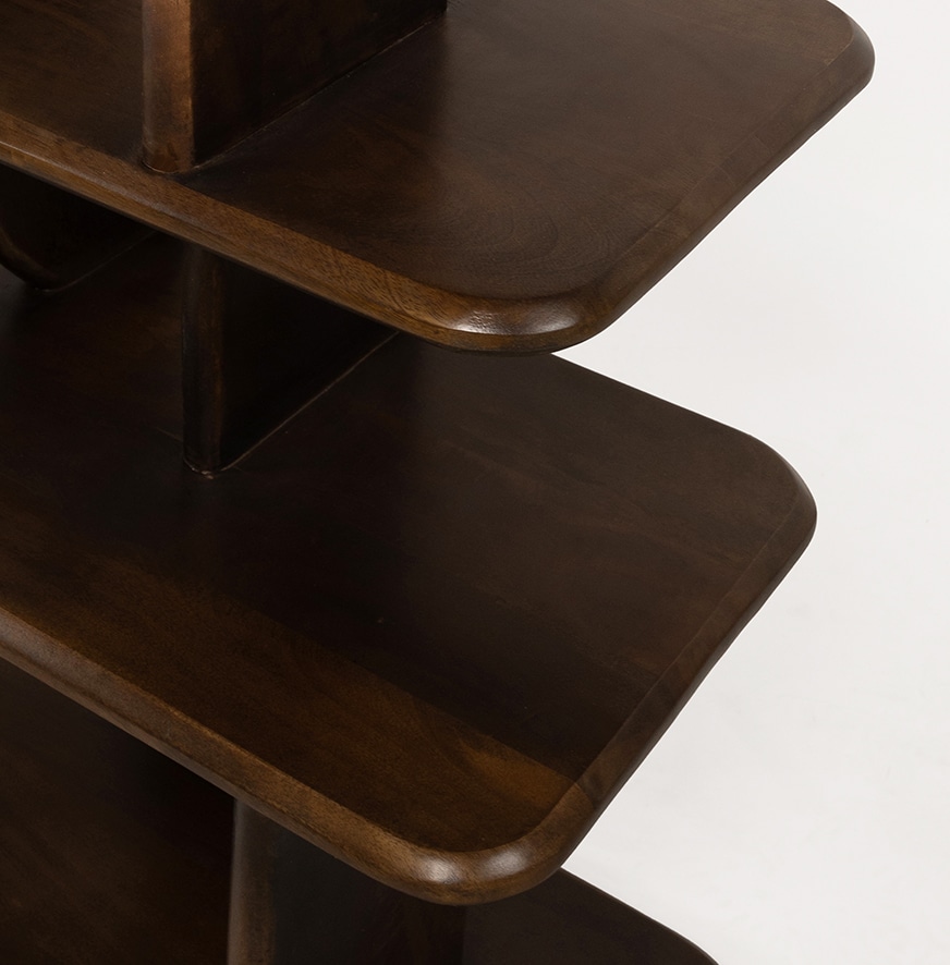 Boekenkast Oregano 140cm 8211 Mango Bruin Walnoot