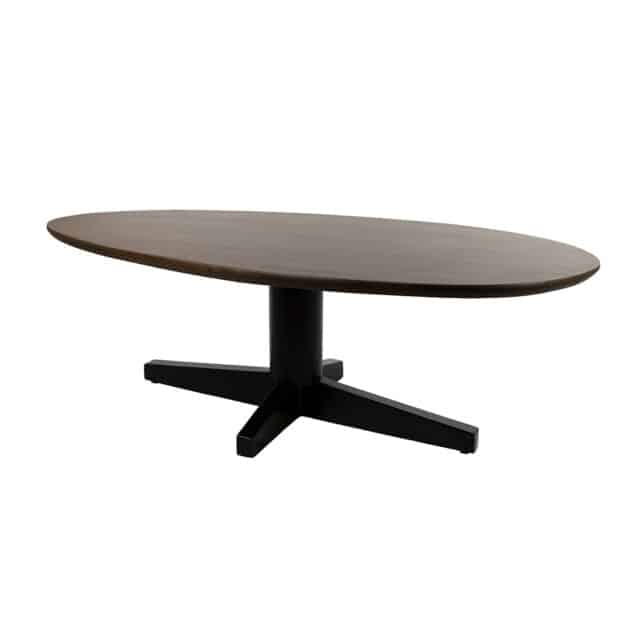 Salontafel Taurus 130 8211 Organisch 8211 Poot Zwart Mango Bruin Walnoot