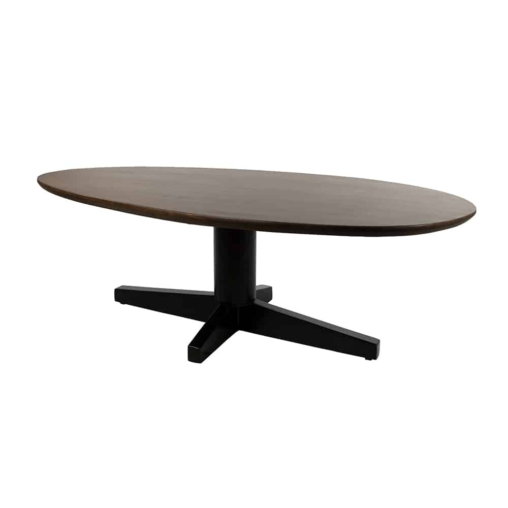 Salontafel Taurus 130 8211 Organisch 8211 Poot Zwart Mango Bruin Walnoot