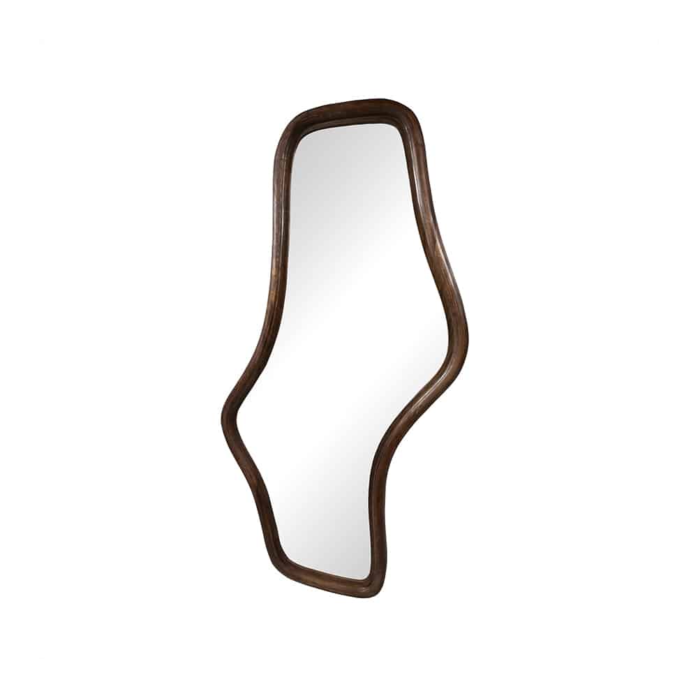 Spiegel Wavy 8211 Golvend 121 8211 Mango Mat Walnoot