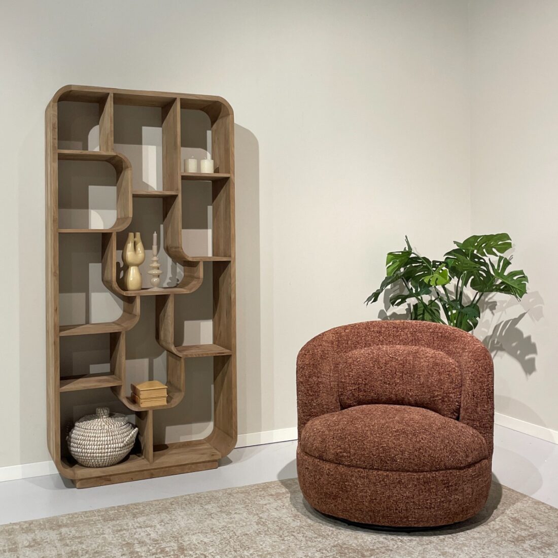 Draaifauteuil Britt Bordeaux