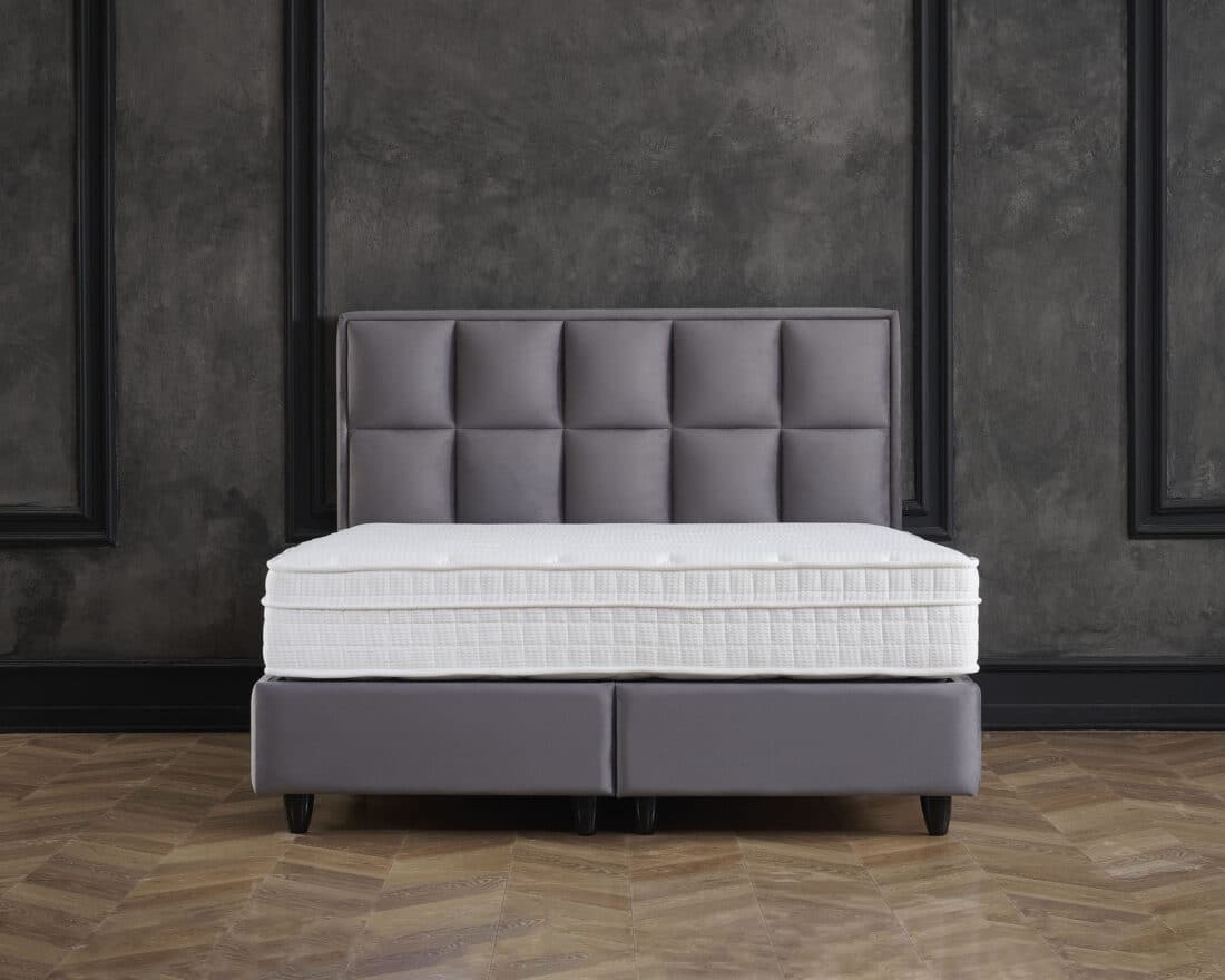 Opbergboxspring Miami Velvet Antraciet 180x200cm