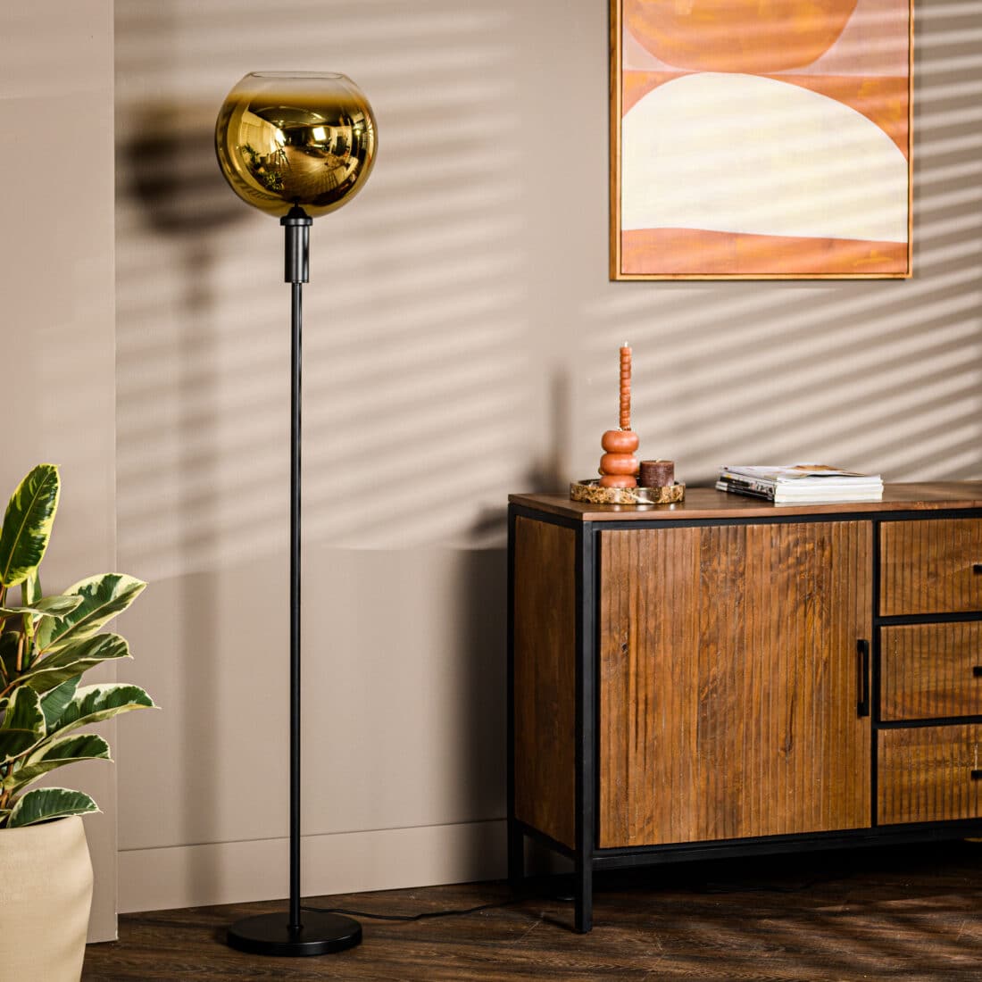 Vloerlamp 1 Lichts V850 Goud