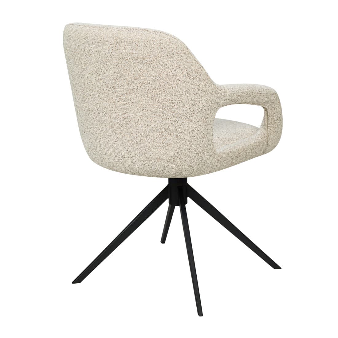 Eetkamerstoel Sahara 8211 Verstelbaar 8211 Stof Glacier Ash 8211 Relax Functie 8211 Zwart Frame