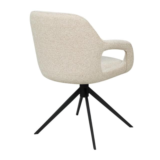 Eetkamerstoel Sahara 8211 Verstelbaar 8211 Stof Glacier Ash 8211 Relax Functie 8211 Zwart Frame