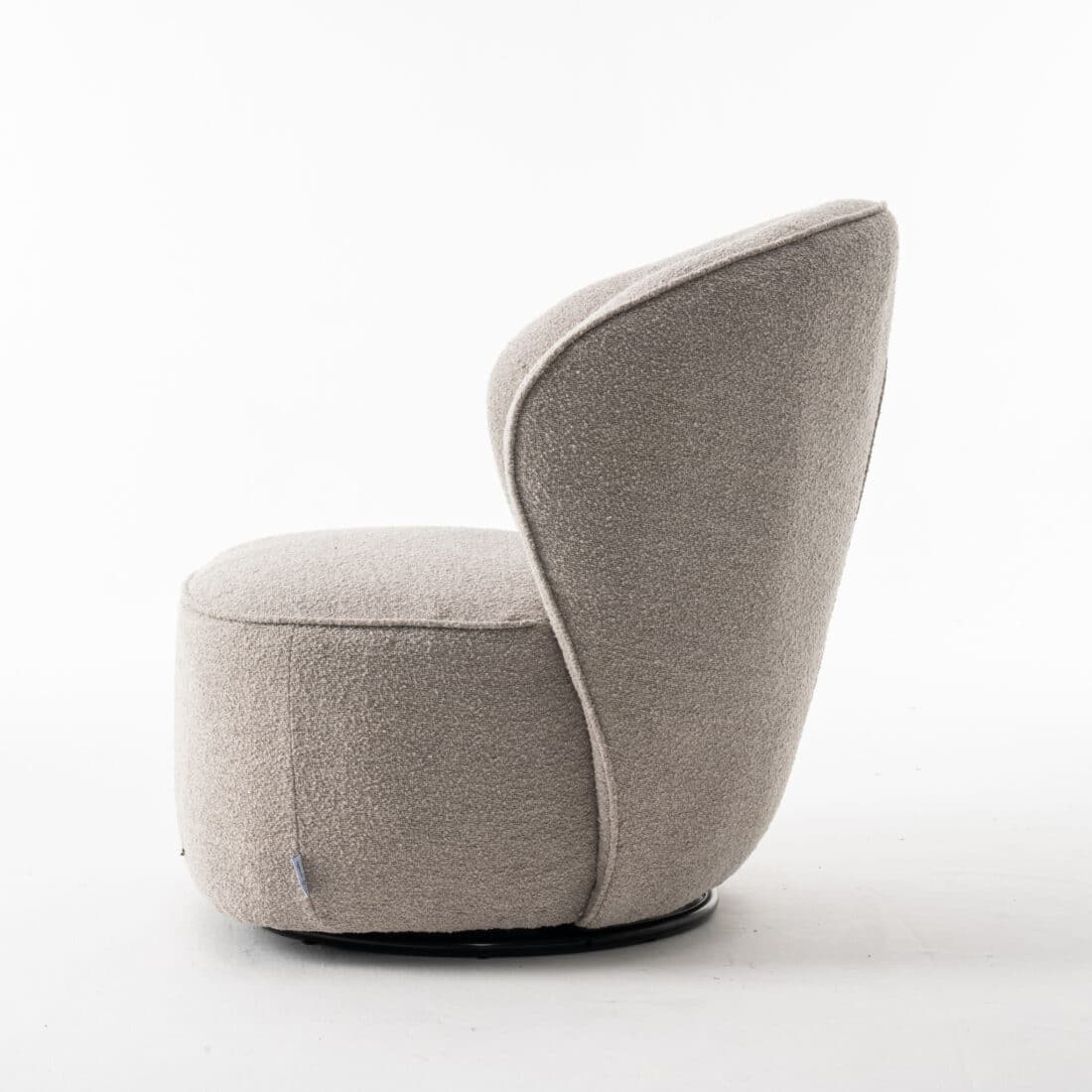 Draaifauteuil Sammy 8211 Stof Teddy 01 Natuurlijk