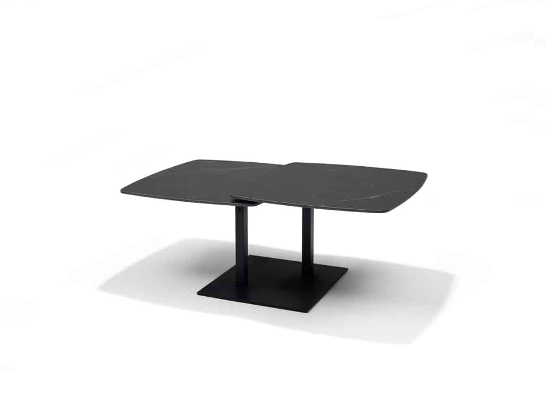 Salontafel Gemini 8211 Zwart Deckstone 8211 2 Bladen Schuifbaar