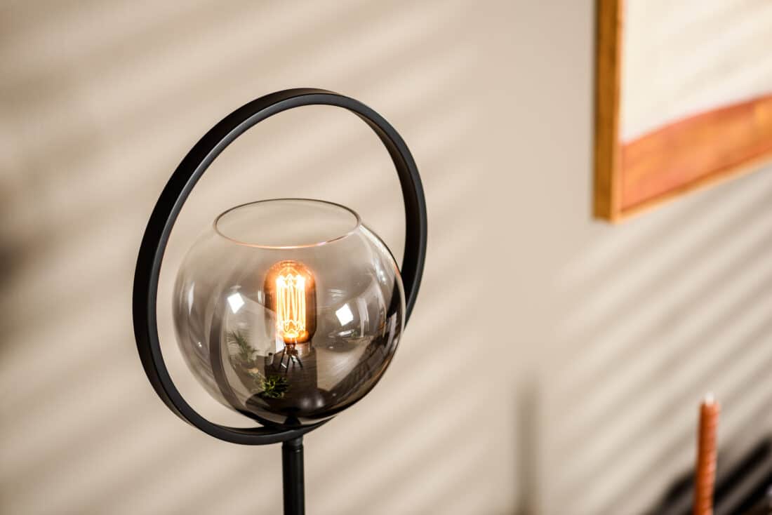 Vloerlamp 1 Lichts V340 Smoke Glas
