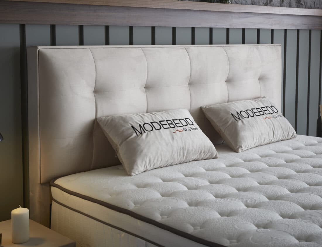 Opbergboxspring Modebedd Beige 180x200cm
