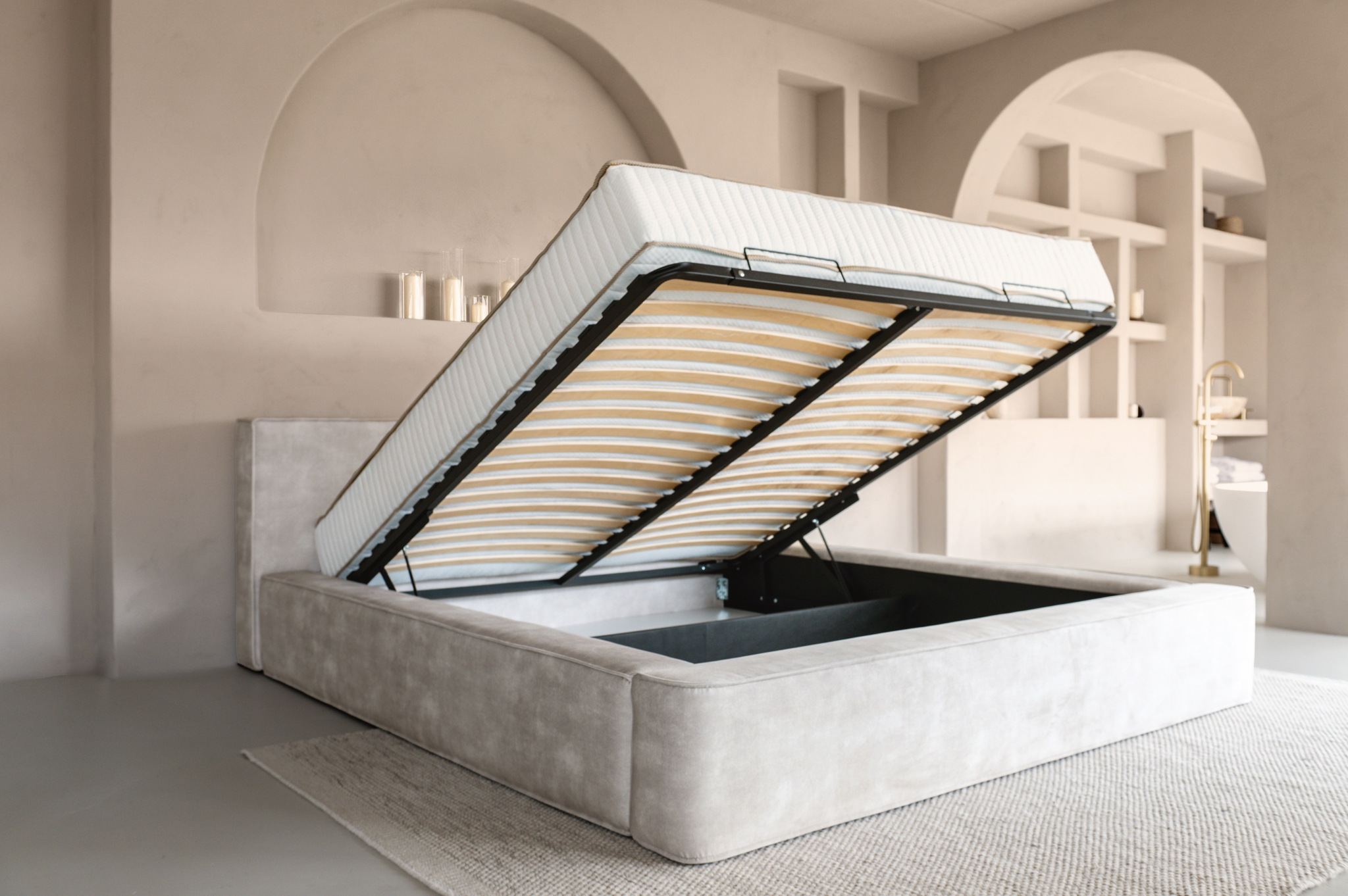 Designbed Adore Element 140x200cm Beige 8211 Zonder Matras