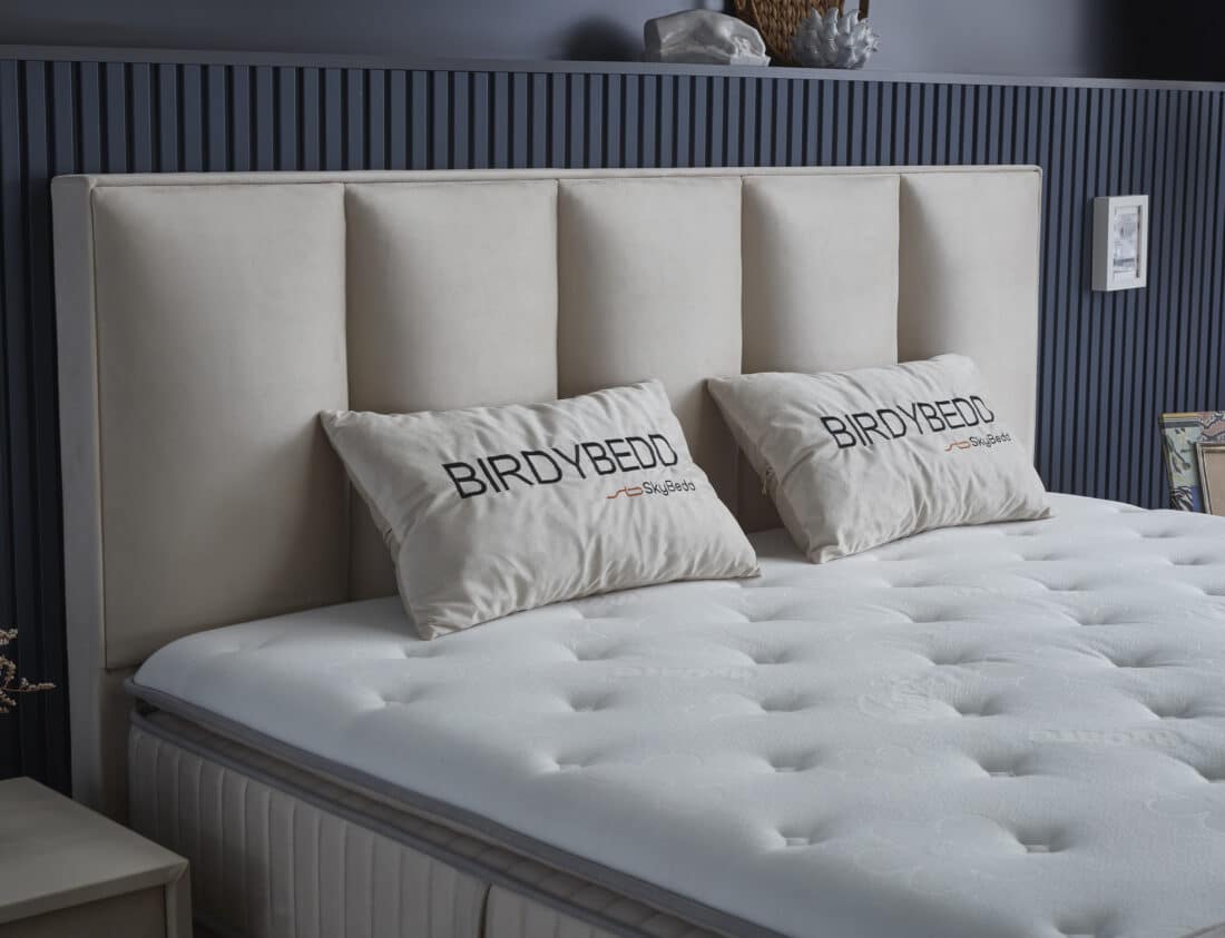 Opbergboxspring Birdybedd Beige 180x200cm