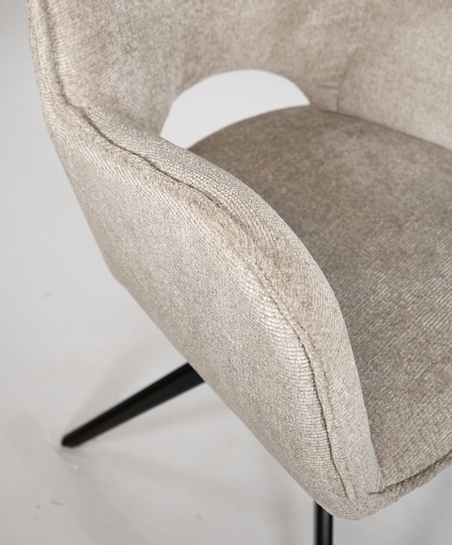 Eetkamerstoel Alicia 8211 Draaipoot 360ars 8211 Cremona 8211 Taupe 04 Bestelling Per 2 Stuks