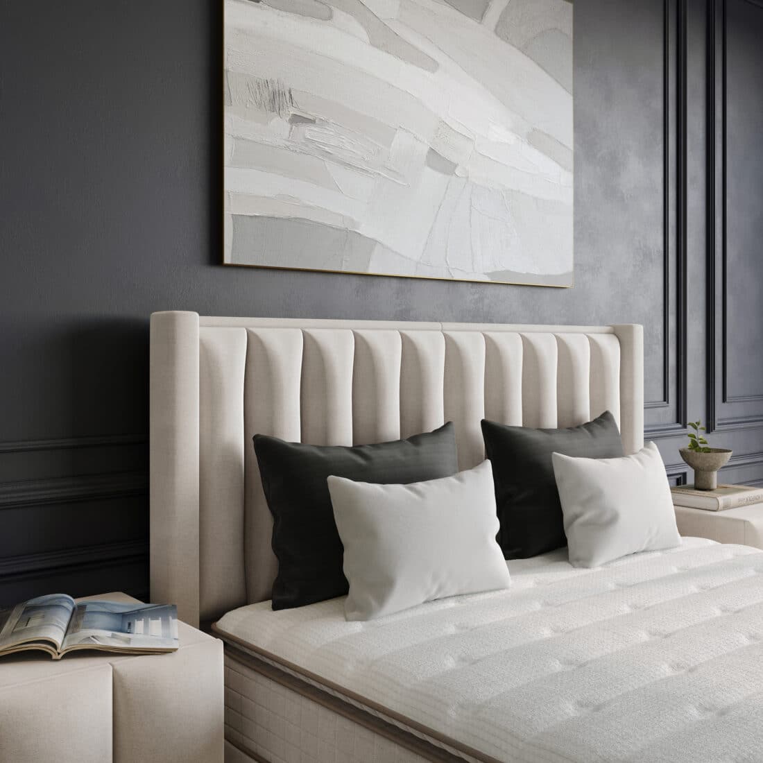 Opbergboxspring Blackpearl Beige 180x200cm