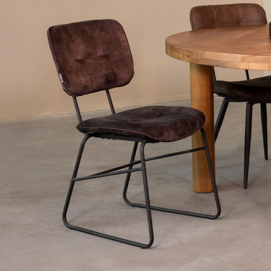 Eetkamerstoel Dez 8211 Antraciet 8211 Velours