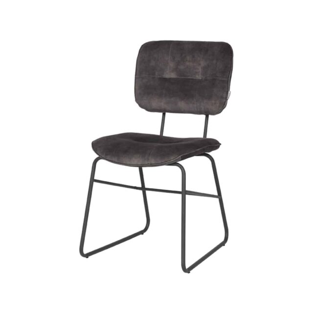 Eetkamerstoel Dez 8211 Antraciet 8211 Velours