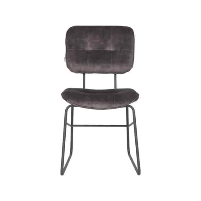 Eetkamerstoel Dez 8211 Antraciet 8211 Velours