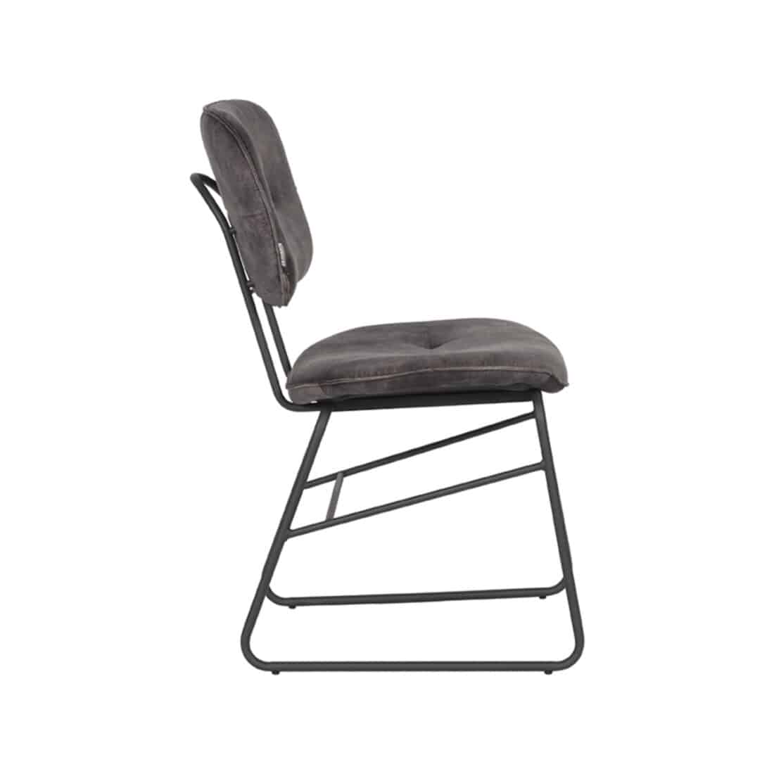 Eetkamerstoel Dez 8211 Antraciet 8211 Velours