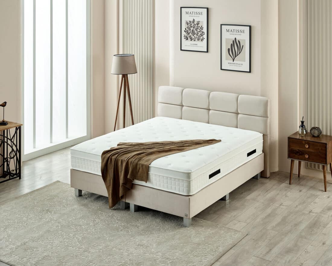 Boxspring Vida Velvet Beige 160x200cm
