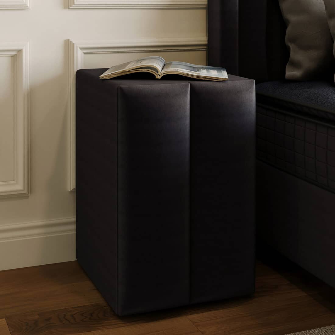 Opbergboxspring Blackpearl Antraciet 140x200cm