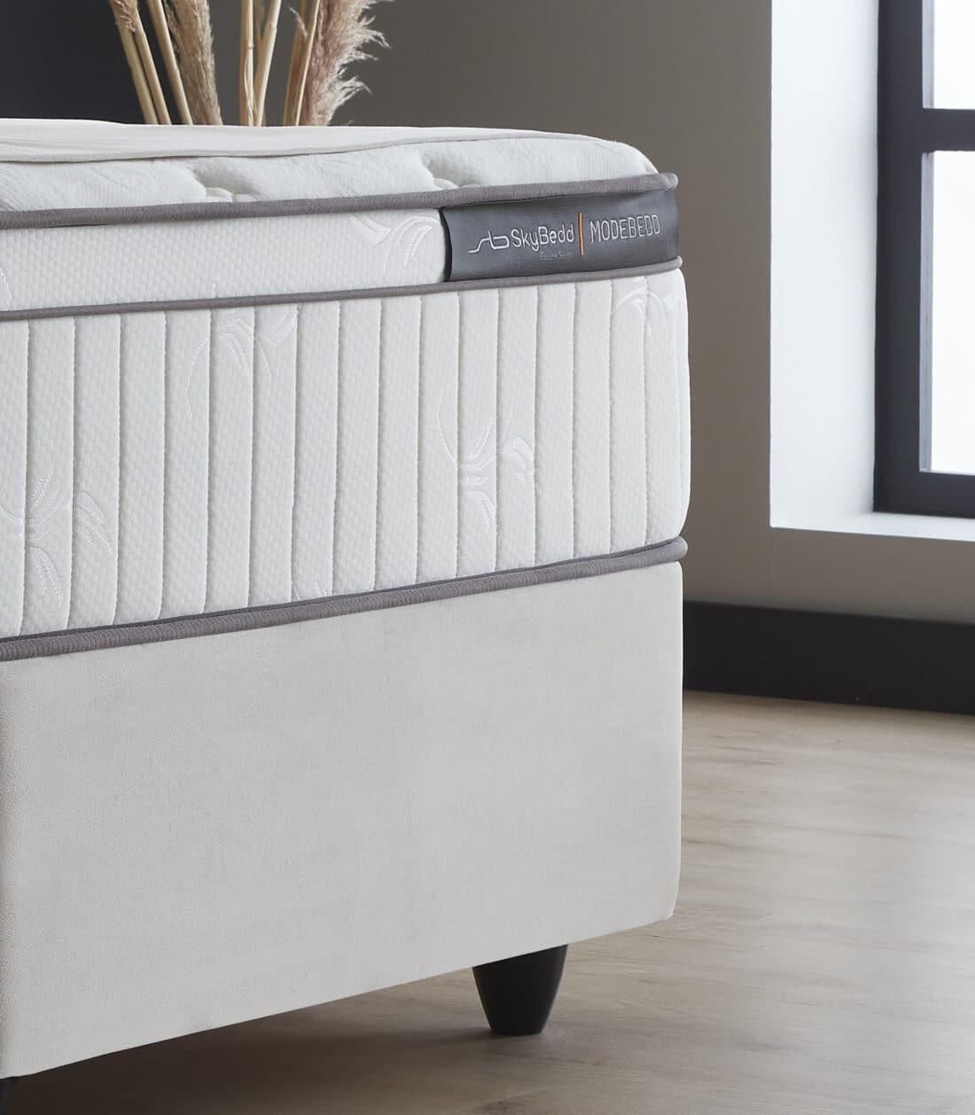 Opbergboxspring Modebed Beige 90x200cm 8211 Eenpersoons