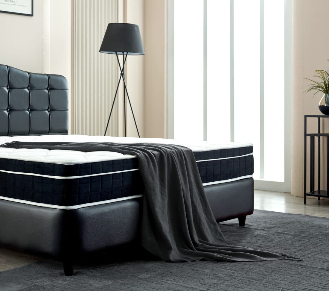 Opbergboxspring Marrakech Kunstleer Zwart 160x200cm