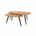 Salontafel Kassel organisch, set van 2, Smooth Natural (17mm)