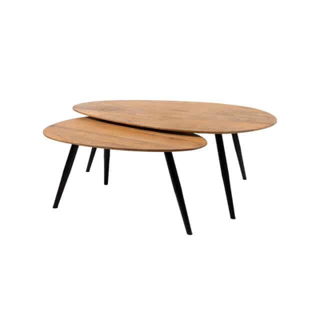 Salontafel Kassel Organisch Set Van 2 Smooth Natural 17mm