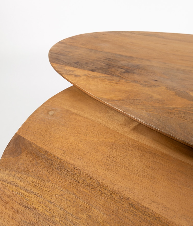 Salontafel Kassel Organisch Set Van 2 Smooth Natural 17mm