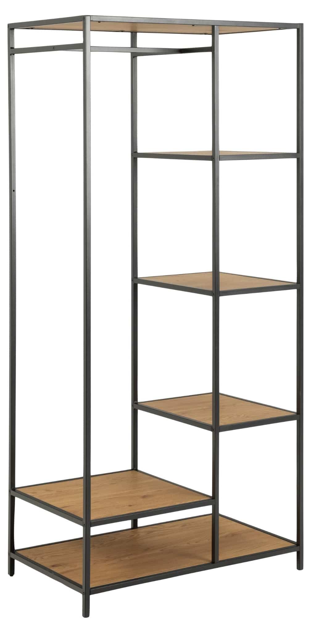 Kledingrek Seaford 8211 Mat Zwart Ruw Gepoedercoat Staal