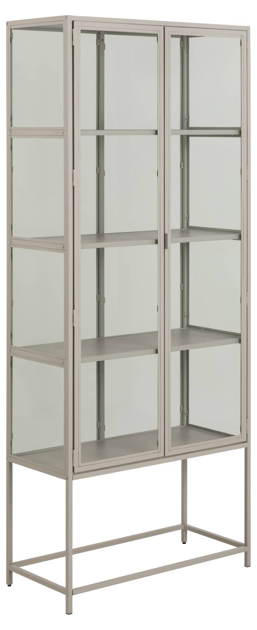 Vitrinekast Seaford 8211 Grijs Gepoedercoat Stalen Frame
