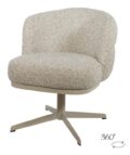 Bijzetfauteuil JLo - Beige draaipoot 360 - Cuzco - Fog 3