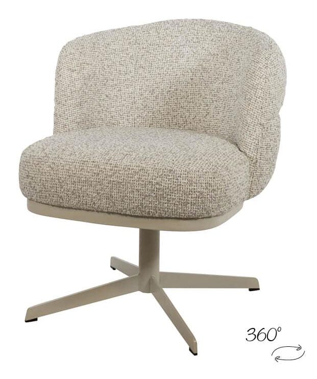 Bijzetfauteuil Jlo 8211 Beige Draaipoot 360 8211 Cuzco 8211 Fog 3