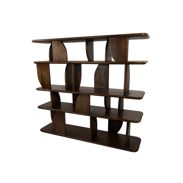 Boekenkast Oregano 140cm 8211 Mango Bruin Walnoot