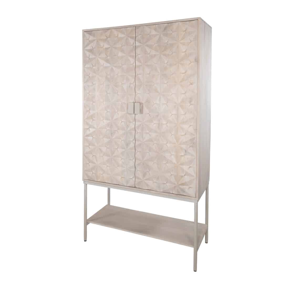 Wandkast Trinity 8211 2 Deurs 8211 Met Onderplank 8211 Mangohout Ashblond